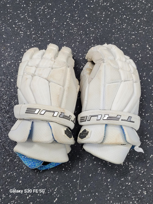 Vist Large View of Product Image Which is Used True SOURCE Lacrosse Gloves Mens White 13"