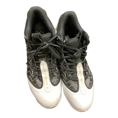 Vist Large View of Product Image Which is Used Under Armour BH BB CLEAT BB/SB Cleats White Senior 9.5