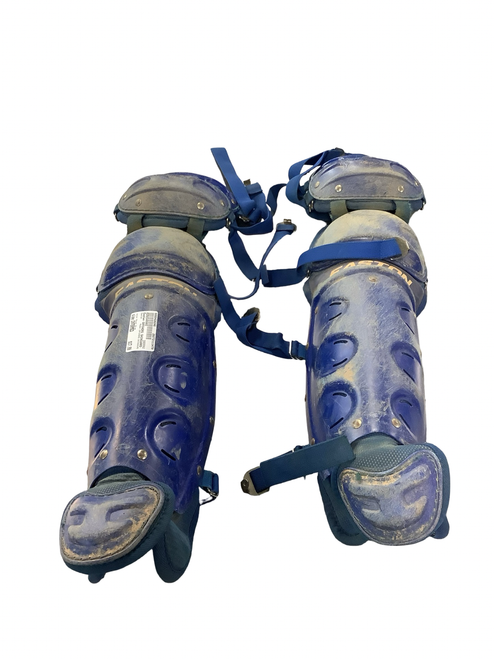 Vist Large View of Product Image Which is Used Easton CATCHERS SHINGAURD Catchers Leg Guards Royal Blue Intermed