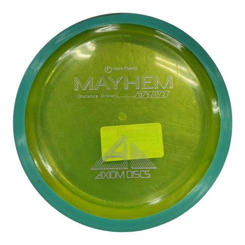 Vist Large View of Product Image Which is Used Axiom MAYHEM Disc Golf Driver Yellow 174g