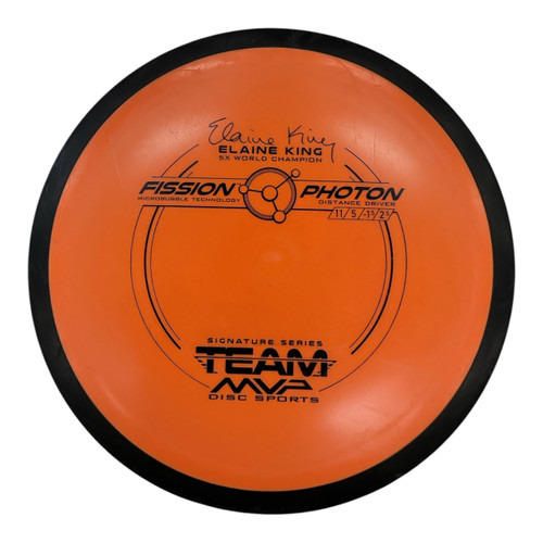 Vist Large View of Product Image Which is Used MVP FISSION PHOTON Disc Golf Driver Orange 174g