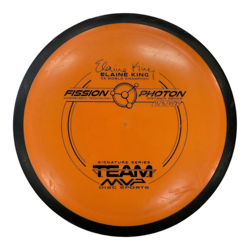 Vist Large View of Product Image Which is Used MVP FISSION PHOTON Disc Golf Driver Orange 172g