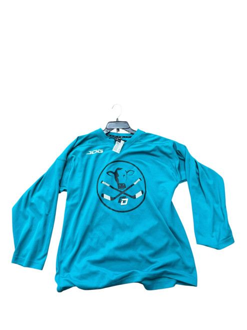 Vist Large View of Product Image Which is Used JOG Hockey Practice Jersey Teal Youth