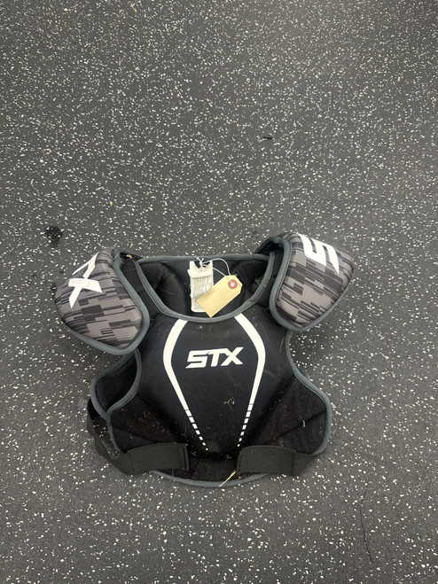 Vist Large View of Product Image Which is Used STX STALLION 75 Lacrosse Shoulder Pads Black MD