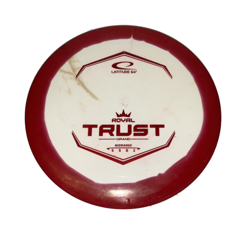 Vist Large View of Product Image Which is Used Latitude 64 ROYAL TRUST GRAND Disc Golf Mid Range Red