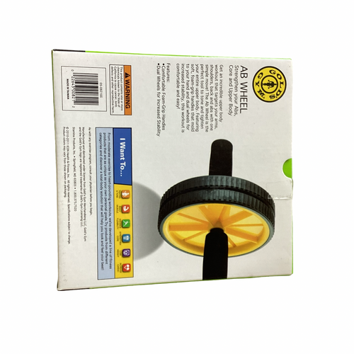 Vist Large View of Product Image Which is Used Golds Gym Exercise Ab Wheel Yellow
