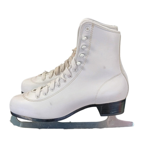 Vist Large View of Product Image Which is Used Golds Gym GOLD MEDAL WomensFigure Skate White Senior 9