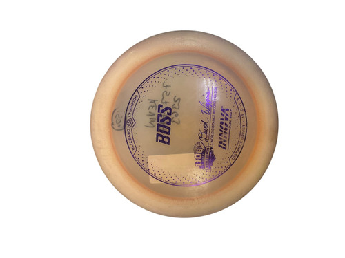 Vist Large View of Product Image Which is Used Innova BLIZZ CHAMP BOSS Disc Golf Driver Orange 150g