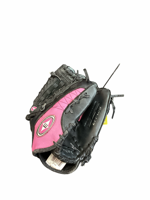 Vist Large View of Product Image Which is Used Easton EFP125 BB/SB Glove RH Throw Black 12 1/2"