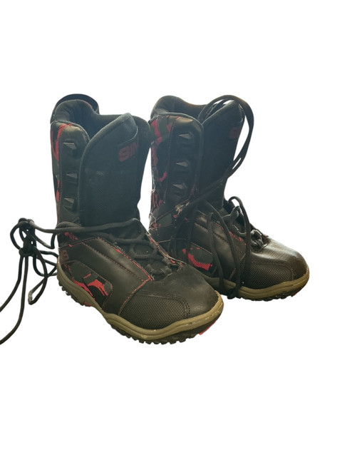 Vist Large View of Product Image Which is Used Sims SIMS BLACK SNOWBOARD BOOTS Mens Snowboard Boots Black Senior 5