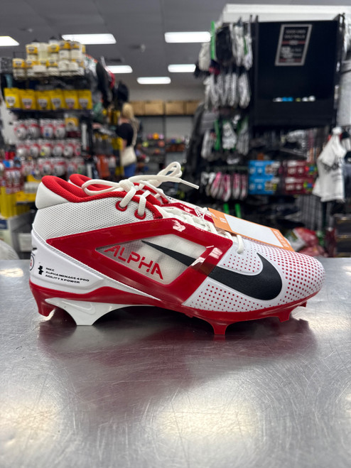 Vist Large View of Product Image Which is New Nike ALPHA MENACE PRO 4 Adult FB Cleats Red Senior 12
