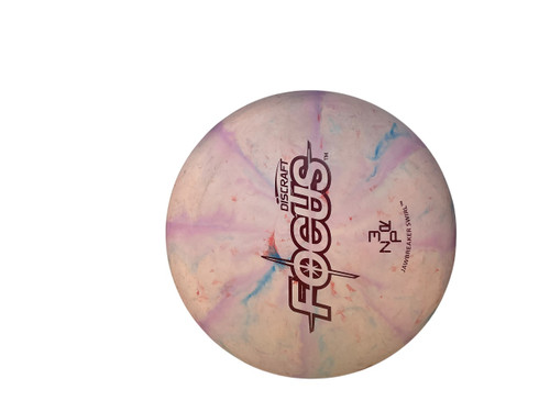 Vist Large View of Product Image Which is Used Discraft JAWBREAKER SWIRL FOCUS Disc Golf Putter Purple 161g