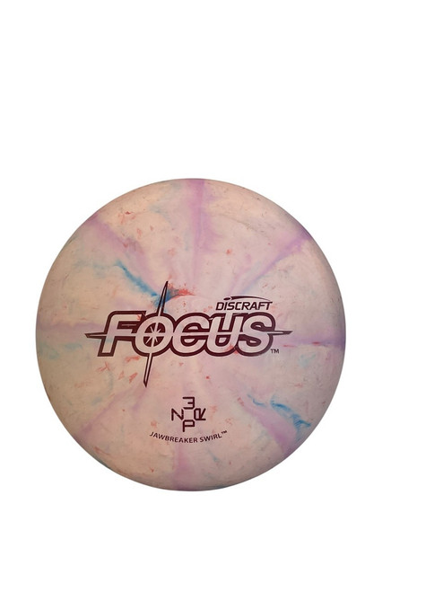 Vist Large View of Product Image Which is Used Discraft JAWBREAKER SWIRL FOCUS Disc Golf Putter Purple 161g