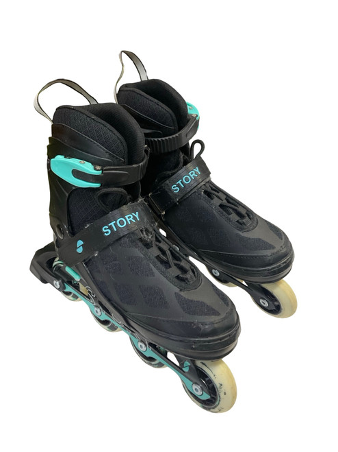 Vist Large View of Product Image Which is Used STORY ROLLER SKATES Junior Rec Fitness Skates Black Adjustable