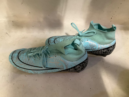 Vist Large View of Product Image Which is Used Adult FB Cleats Turquoise Senior 9.5