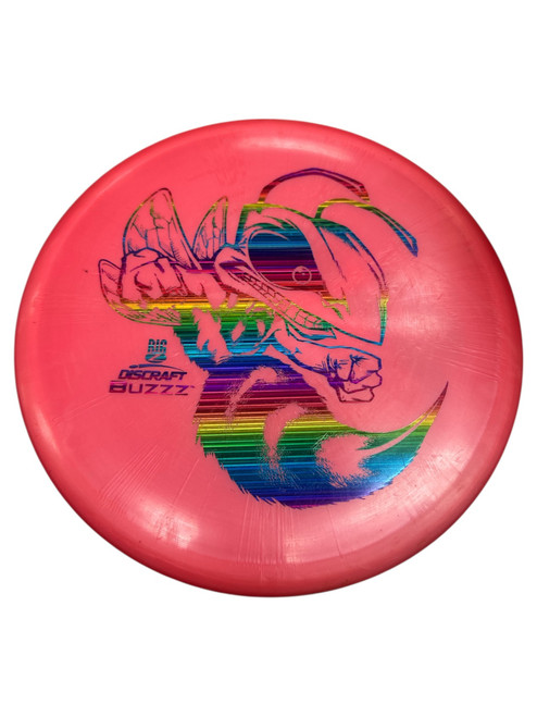 Vist Large View of Product Image Which is Used Discraft BUZZ Disc Golf Mid Range Red