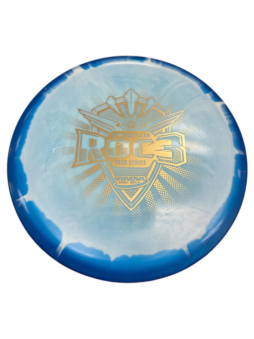 Vist Large View of Product Image Which is Used Innova ROC Disc Golf Mid Range Royal Blue