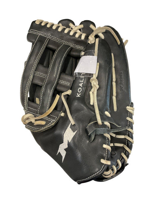 Vist Large View of Product Image Which is Used Miken KOALITION 14 RH Throw Fastpitch Gloves Black 14"