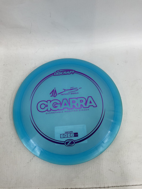 Vist Large View of Product Image Which is Used Discraft CIGARRA Disc Golf Driver Royal Blue
