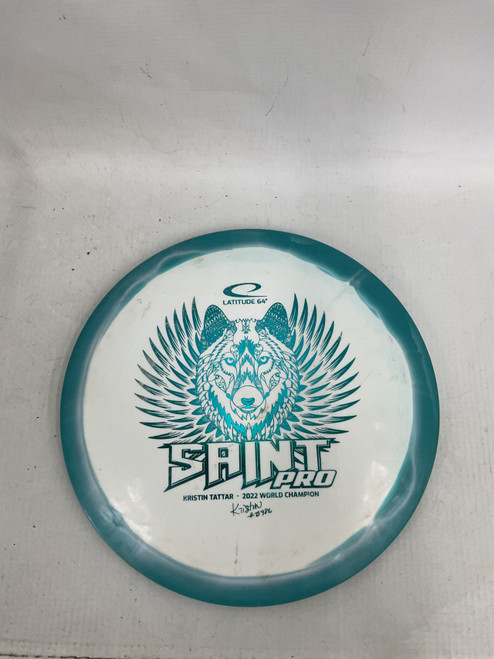 Vist Large View of Product Image Which is Used Latitude 64 SAINT PRO Disc Golf Driver White