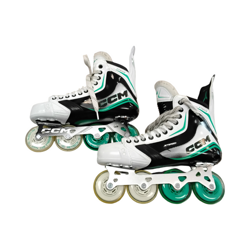 Vist Large View of Product Image Which is Used CCM FT890R Senior Aggressive Skates White Senior 10.5