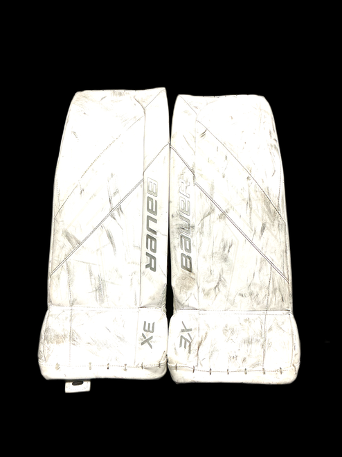 Vist Large View of Product Image Which is Used Bauer 3X Goalie Leg Pads Inter White 32"