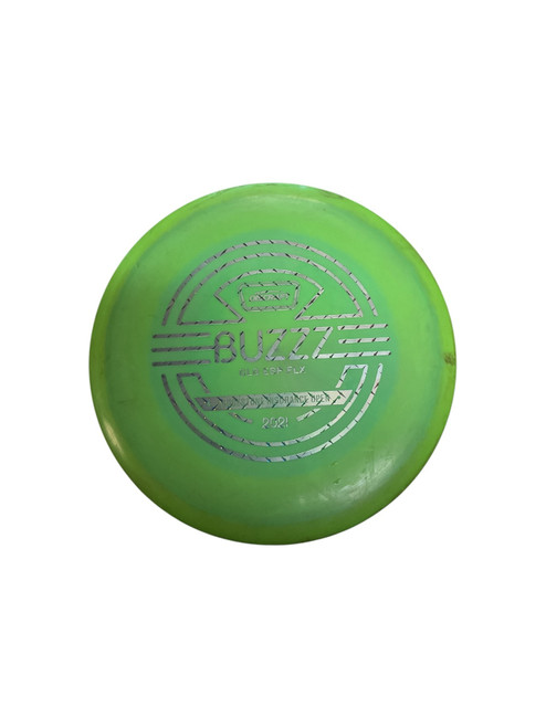 Vist Large View of Product Image Which is Used Discraft BUZZ LEDGESTONE INSURANCE OPEN Disc Golf Mid Range Green