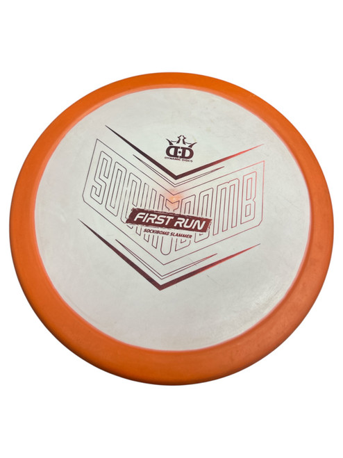 Vist Large View of Product Image Which is Used Dynamic Discs SOCKIBOMB Disc Golf Mid Range Orange