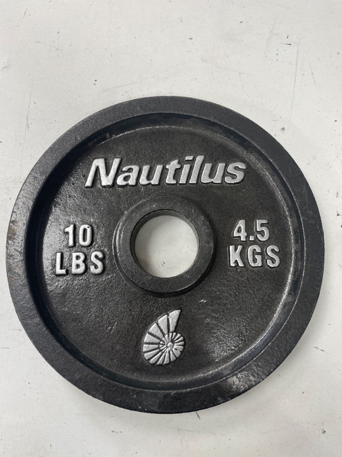 Vist Large View of Product Image Which is Used Nautilus OLYMPIC PLATE Olympic Plate (Each) Gun Metal Grey 10 lb