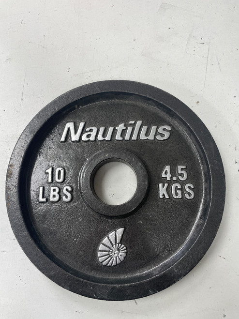 Vist Large View of Product Image Which is Used Nautilus OLYMPIC PLATE Olympic Plate (Each) Gun Metal Grey 10 lb