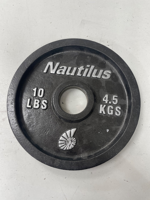 Vist Large View of Product Image Which is Used Nautilus OLYMPIC PLATE Olympic Plate (Each) Gun Metal Grey 10 lb