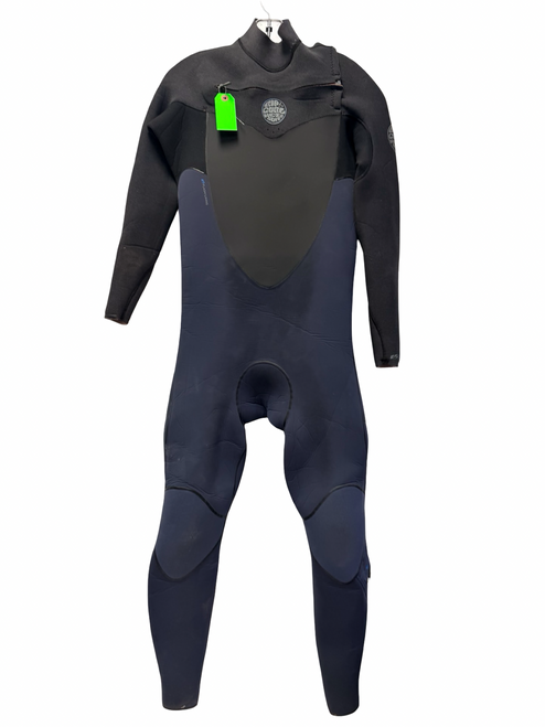 Vist Large View of Product Image Which is Used Rip Curl E5 FlashBomb 4/3mm Chest Zip Mens Full Suit / Wetsuit Black And Navy Blue LG