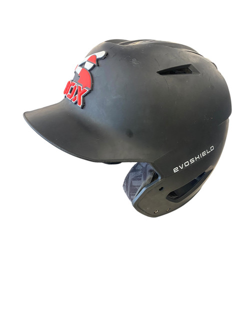 Vist Large View of Product Image Which is Used Evoshield BLACK HELMET Batting Helmet No Mask Black SM