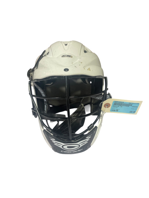 Vist Large View of Product Image Which is Used Cascade CS Lacrosse Helmet White MD