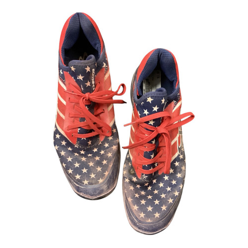 Vist Large View of Product Image Which is Used BoomBah CLEAT BB/SB Cleats White/Red/Navy Youth 09.0