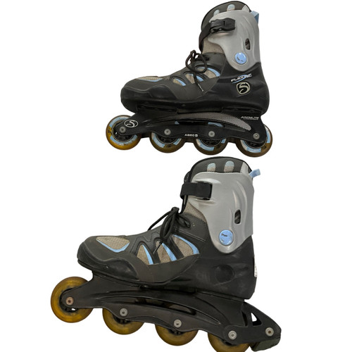 Vist Large View of Product Image Which is Used SCOPION ABEC 5 ROLLERBLADES SZ 11 Senior Rec Fitness Skates Grey Senior 11