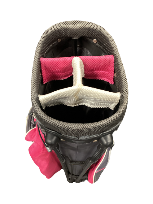 Vist Large View of Product Image Which is Used Top Flite XL Womens Stand Bag Graphite And Pink
