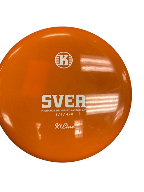 Vist Large View of Product Image Which is Used Kastaplast SVEA Disc Golf Putter Orange