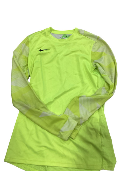 Vist Large View of Product Image Which is Used Nike GOALIE LONGSLEVE Soccer Goalie Top Adt Yellow SM