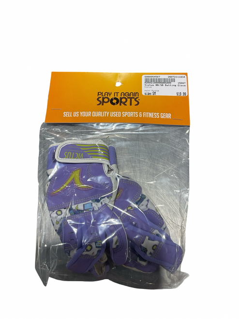 Vist Large View of Product Image Which is Used Victus BB/SB Batting Gloves Purple SM