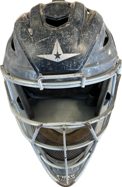 Vist Large View of Product Image Which is Used All Star BLK W/MSK Catcher Helmet w/Mask Black LG