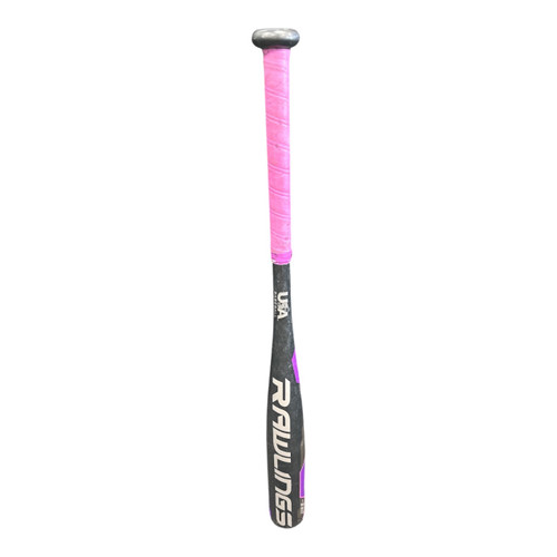 Vist Large View of Product Image Which is Used Rawlings TB8SIZ STORM ALLOY BB/SB T-Ball Bat Black And Purple 26"