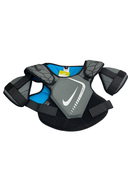 Vist Large View of Product Image Which is Used Nike VAPOR LT Lacrosse Shoulder Pads Grey XL