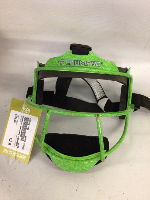 Vist Large View of Product Image Which is Used Champro FACEMASK BB/SB Fielders Mask Green One Size