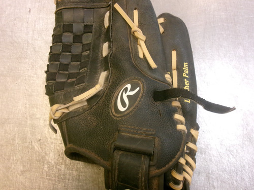 Vist Large View of Product Image Which is Used Rawlings RSB BB/SB Glove RH Throw Black 13"