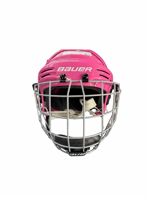 Vist Large View of Product Image Which is Used Bauer BHH2100JR Helmet Cage Combo Pink XS