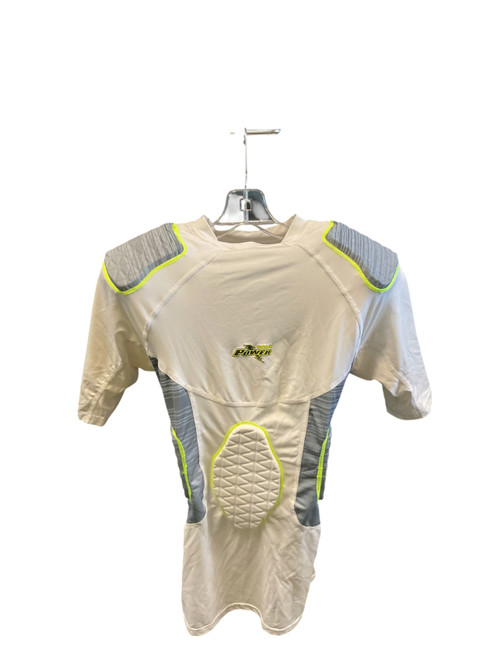 Vist Large View of Product Image Which is Used Riddell POWER PADDED UNDERSHIRT FB Top Adult White LG