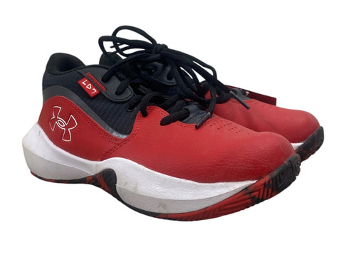 Vist Large View of Product Image Which is Used Under Armour LD7 TURF BB/SB Cleats Red Junior 02.5