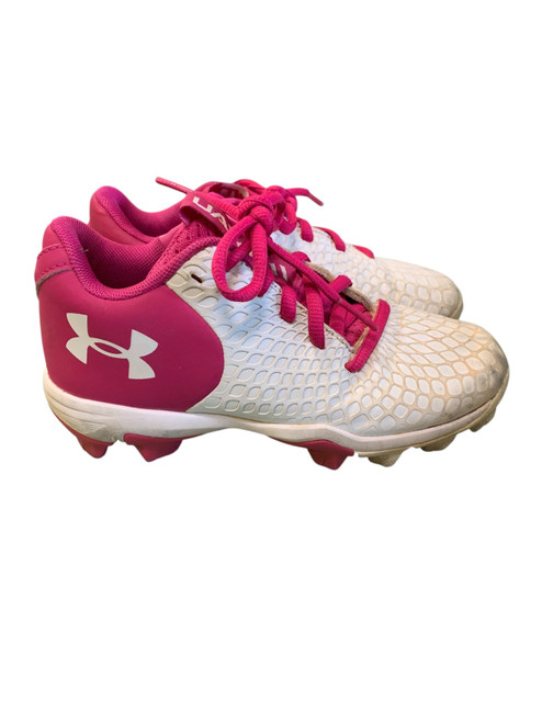 Vist Large View of Product Image Which is Used Under Armour UA BB/SB Cleats Pink Youth 13.0