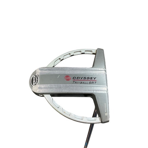Vist Large View of Product Image Which is Used Odyssey TRI-BALL SRT WHITE STEEL Mens Putter RH 31"